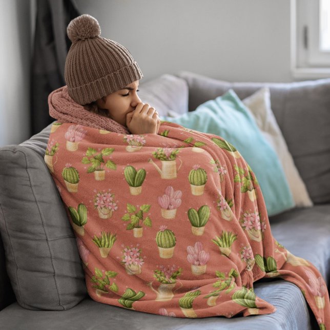 Wild Cactus Pattern Fleecedecke (Von Creator hochgeladen)