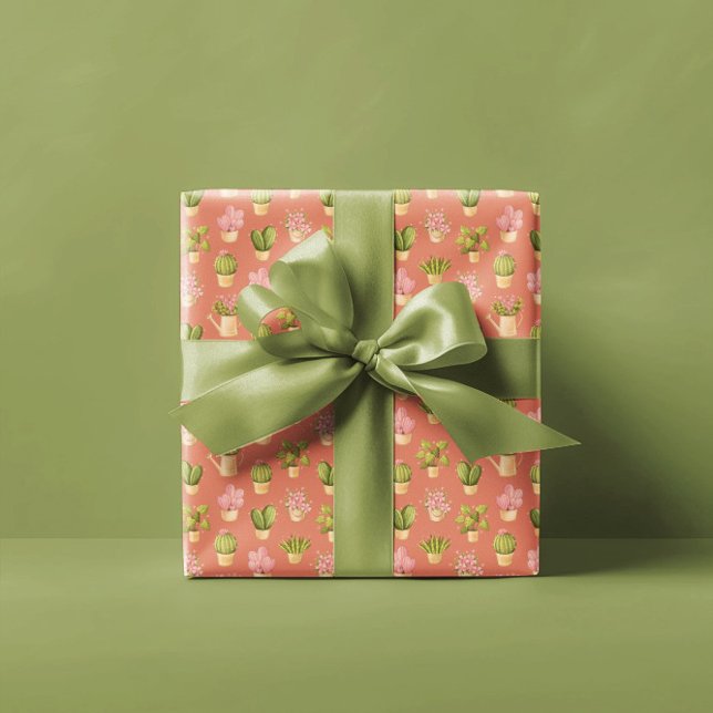 Wild Cactus Pattern Geschenkpapier (Von Creator hochgeladen)