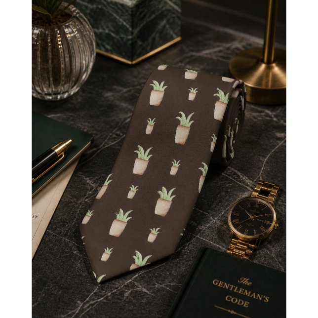 Wild Cactus Pattern Krawatte (Von Creator hochgeladen)