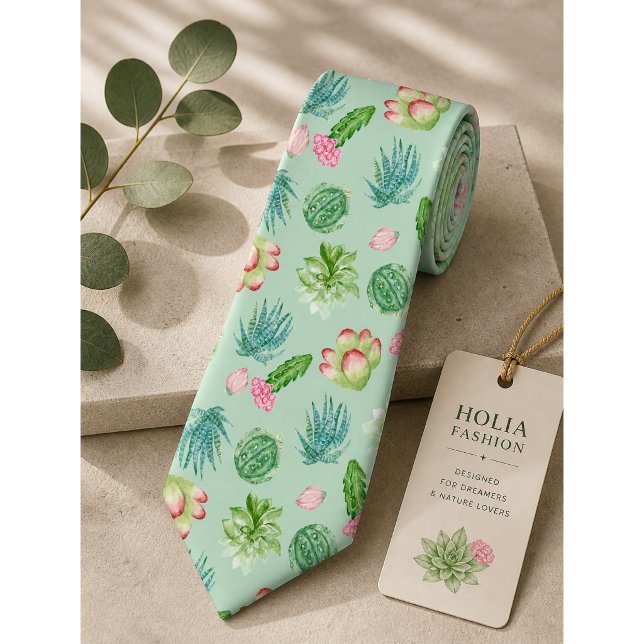 Wild Cactus Pattern Krawatte (Von Creator hochgeladen)