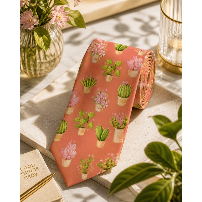 Wild Cactus Pattern Krawatte (Von Creator hochgeladen)