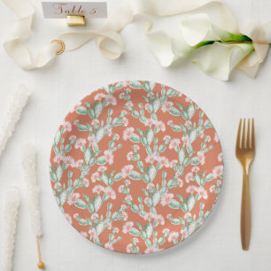 Wild Cactus Pattern Pappteller