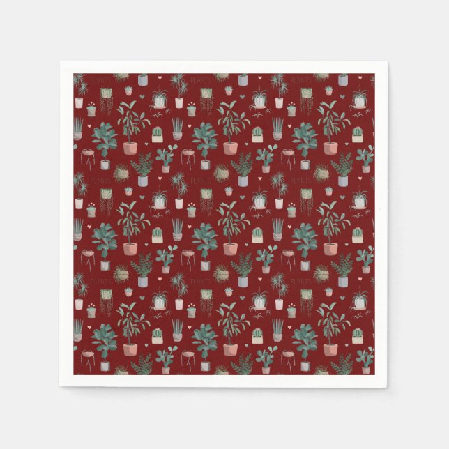 Wild Cactus Pattern Serviette (Vorderseite)