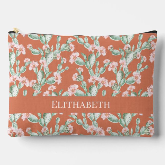 Wild Cactus Pattern Zubehörtasche (Vorderseite)