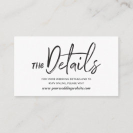 Wild Calligraphy Wedding Website Enclosure Card Begleitkarte
