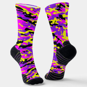 Wild Camouflage Lila Socken