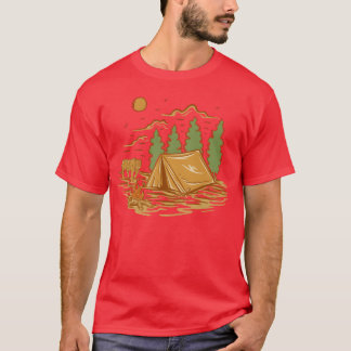 Wild-Camping-Mädchen T-Shirt