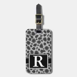 Wild Cat Animal Print Modernes, elegantes Monogram Gepäckanhänger