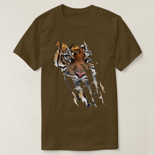 Wild Cat Bengalisch Tiger Face Claw Marks  T-Shirt (Design vorne)