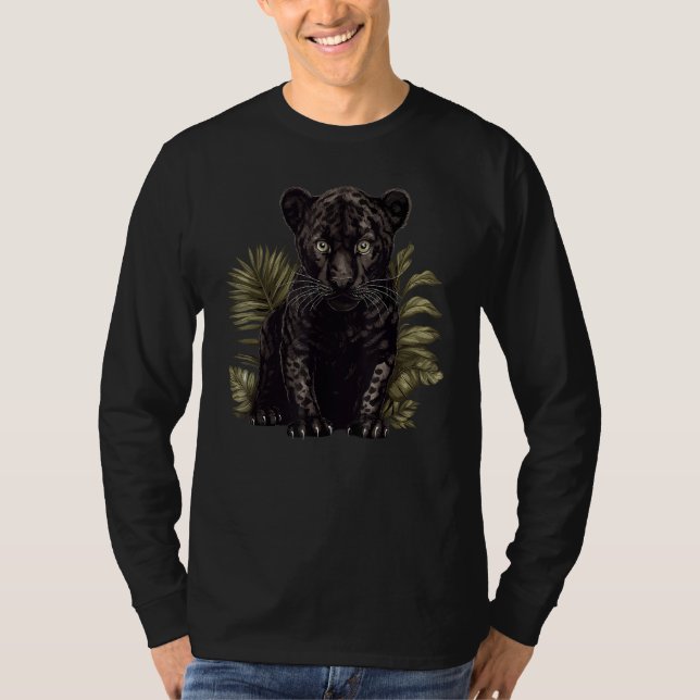 Wild Cat Cub Large Cat Panter Leopard Black Jaguar T-Shirt (Vorderseite)