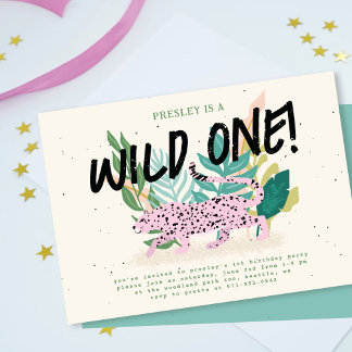 Wild Cat Kindergeburtstag Party Einladung