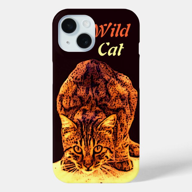WILD CAT KITTEN Gelb braun Case-Mate iPhone Hülle (Rückseite)