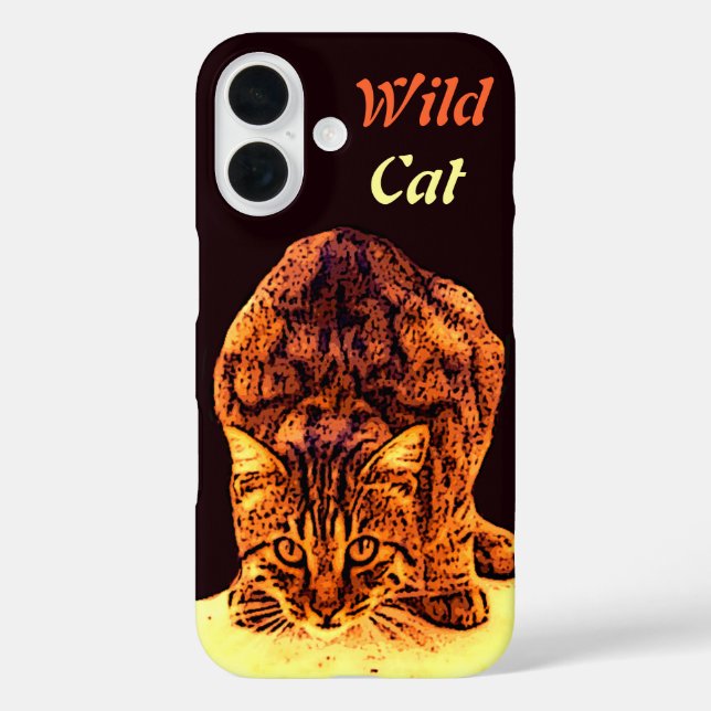 WILD CAT KITTEN Gelb braun Case-Mate iPhone Hülle (Rückseite)