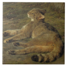 Wild Cat (von Rosa Bonheur) Fliese