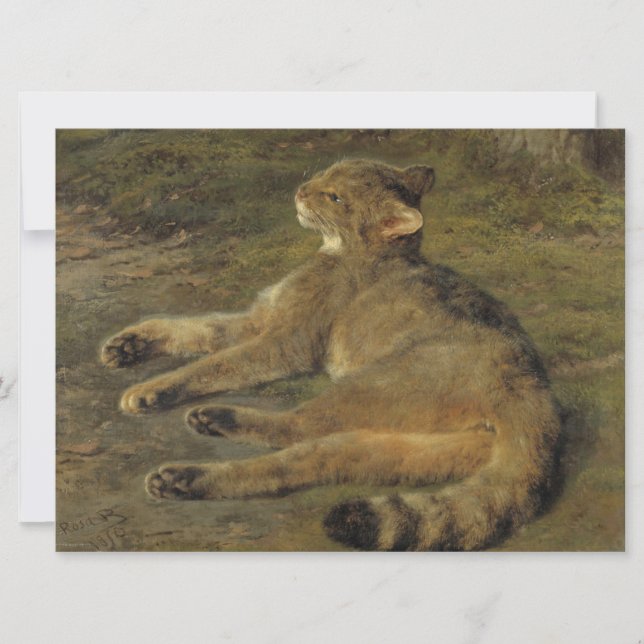 Wild Cat (von Rosa Bonheur) Karte (Vorderseite)