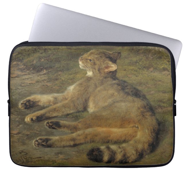 Wild Cat (von Rosa Bonheur) Laptopschutzhülle (Vorderseite)