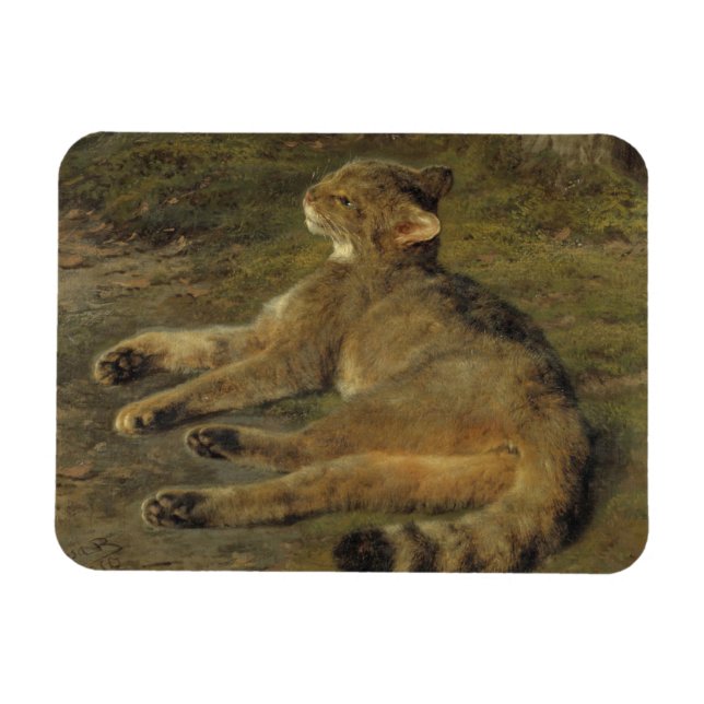 Wild Cat (von Rosa Bonheur) Magnet (Horizontal)
