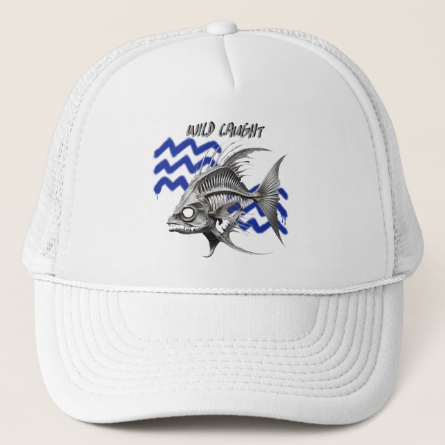 "Wild Caught" Truckerkappe (Vorderseite)