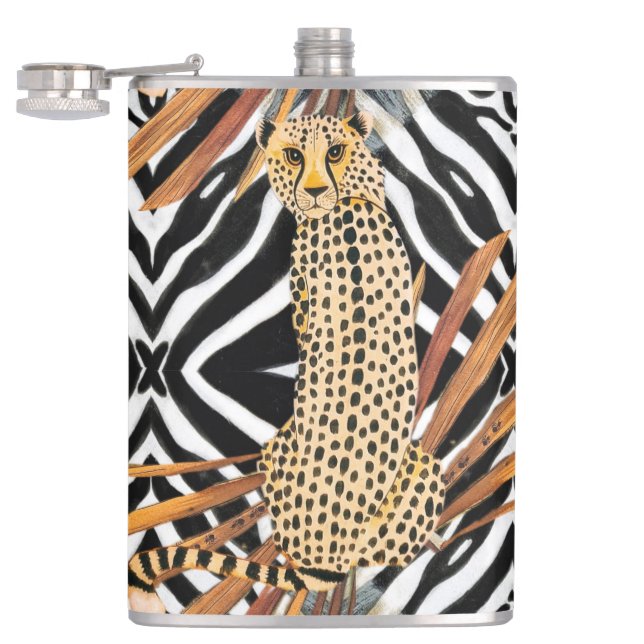 Wild Cheetah  Flachmann (Geöffnet)