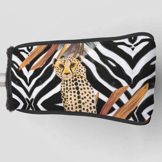 Wild Cheetah Golf Head Cover Headcover (Vorderseite)