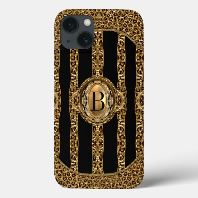 Wild Cheetah Monogram Case-Mate iPhone Hülle (Rückseite)