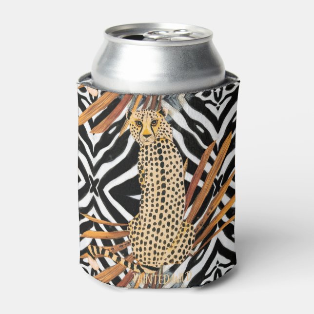 Wild Cheetah Wine Tumbler – African Wildlife Art  Dosenkühler (Kanne Vorderseite)