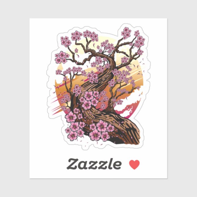 Wild Cherry Blossom Aufkleber (Blatt)