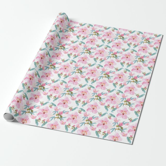Wild cherry blossom blooming garden geschenkpapier (Ungerollt)