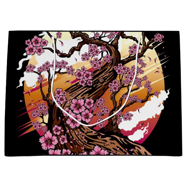 Wild Cherry Blossom Große Geschenktüte (Vorderseite)