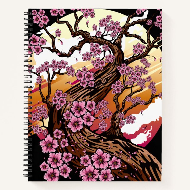 Wild Cherry Blossom Notizbuch (Vorderseite)
