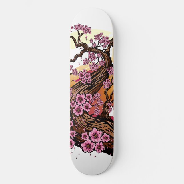 Wild Cherry Blossom Skateboard (Vorderseite)