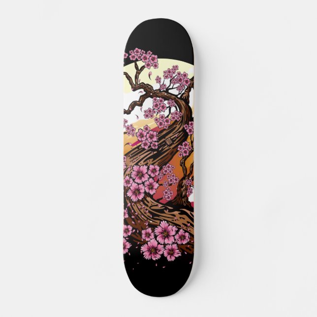 Wild Cherry Blossom Skateboard (Vorderseite)