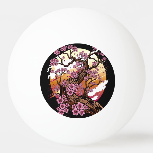 Wild Cherry Blossom Tischtennisball (Vorderseite)