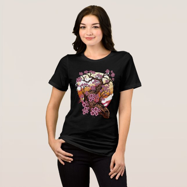Wild Cherry Blossom Tri-Blend Shirt (Vorderseite voll)