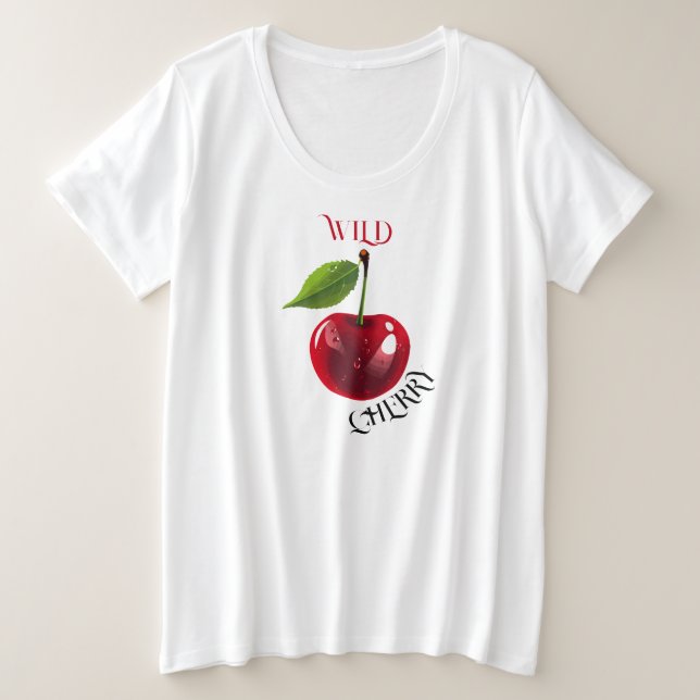Wild Cherry Große Größe T-Shirt (Design vorne)
