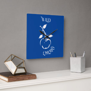 Wild Cherry Quadratische Wanduhr