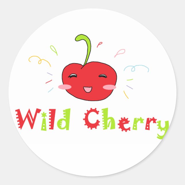 Wild Cherry Runder Aufkleber (Vorderseite)