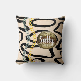 Wild Chic Luxurious Girly Personalisiert Gold Kissen