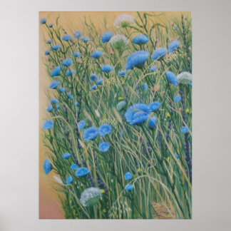 Wild Chicory und Unkraut Poster