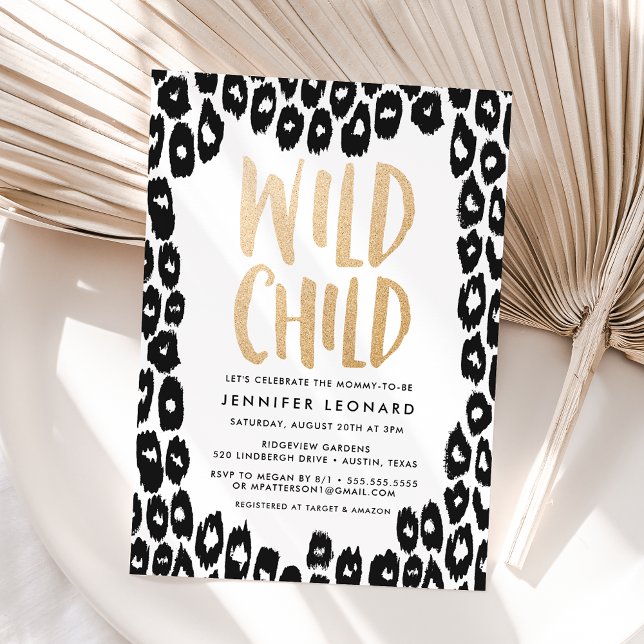 Wild Child Baby Shower Einladung (Von Creator hochgeladen)