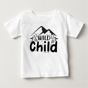 Wild Child Baby T-Shirt - Minimalist Mountain