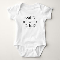 Wild Child Herz Pfeil Boho Stil Baby Bodysuit