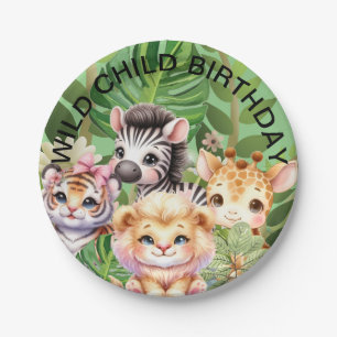 Wild Child Jungle Kawaii Tiere Pappteller