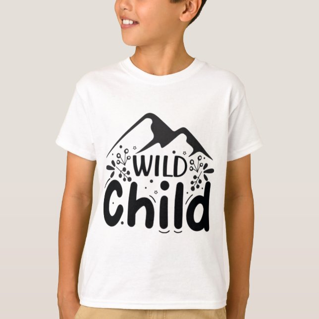 Wild Child Kids' T-Shirt - Adventurous Mountain  (Vorderseite)