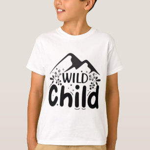 Wild Child Kinder T-Shirt - Abenteuerlustiger Berg