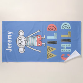 Wild Child Scandia Monkey Personalisiert Beach Han Strandtuch