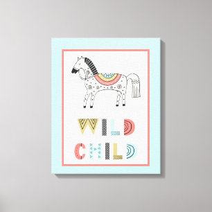 Wild Child Scandia Pferde-Nursery Leinwanddruck