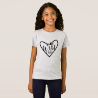 Wild Child Script Arrow Heart Boho Chic