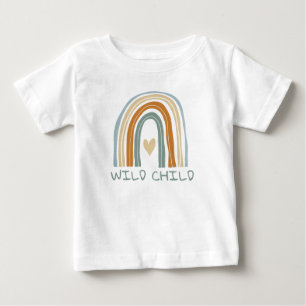 Wild Child süße Boho-Regenbogen-Zeichnung Baby-Top Baby T-shirt