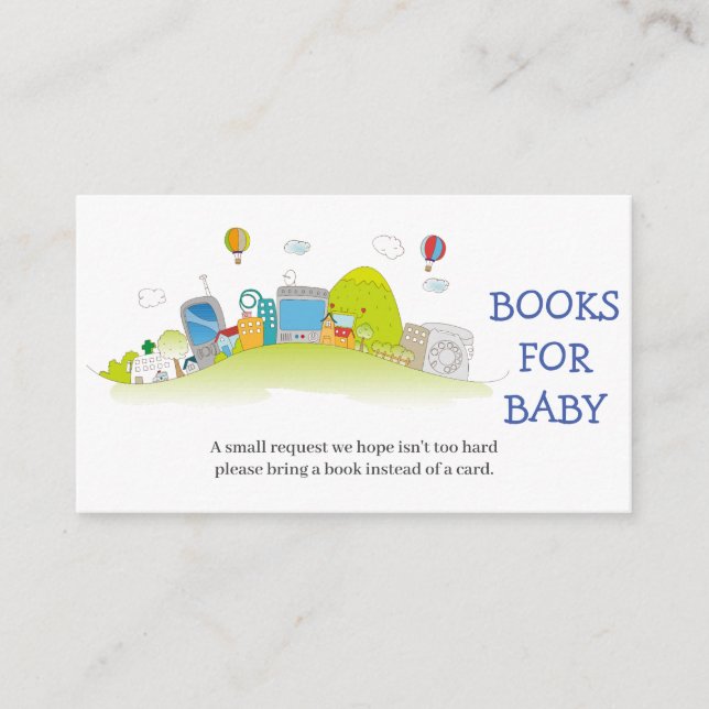 Wild City Baby Shower Books for Baby Begleitkarte (Vorderseite)